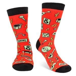 🎸🎶NWT Music Snob Cotton Socks from Lavley OS🎹🥁
